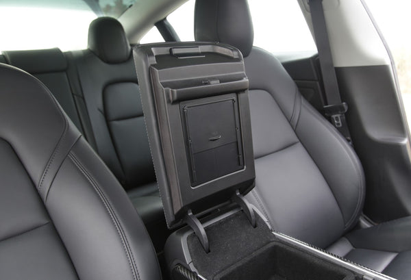 Tesla Model 3/Y – opbevaringsrum under armlænets låg – produktbillede 2