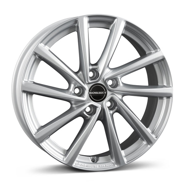 Renault Megane E-Tech paketin Borbet V 70838 crystal silver 7x18 jako: 5x114.3 et: 38 Alumiinivanne – vannemallin kuva