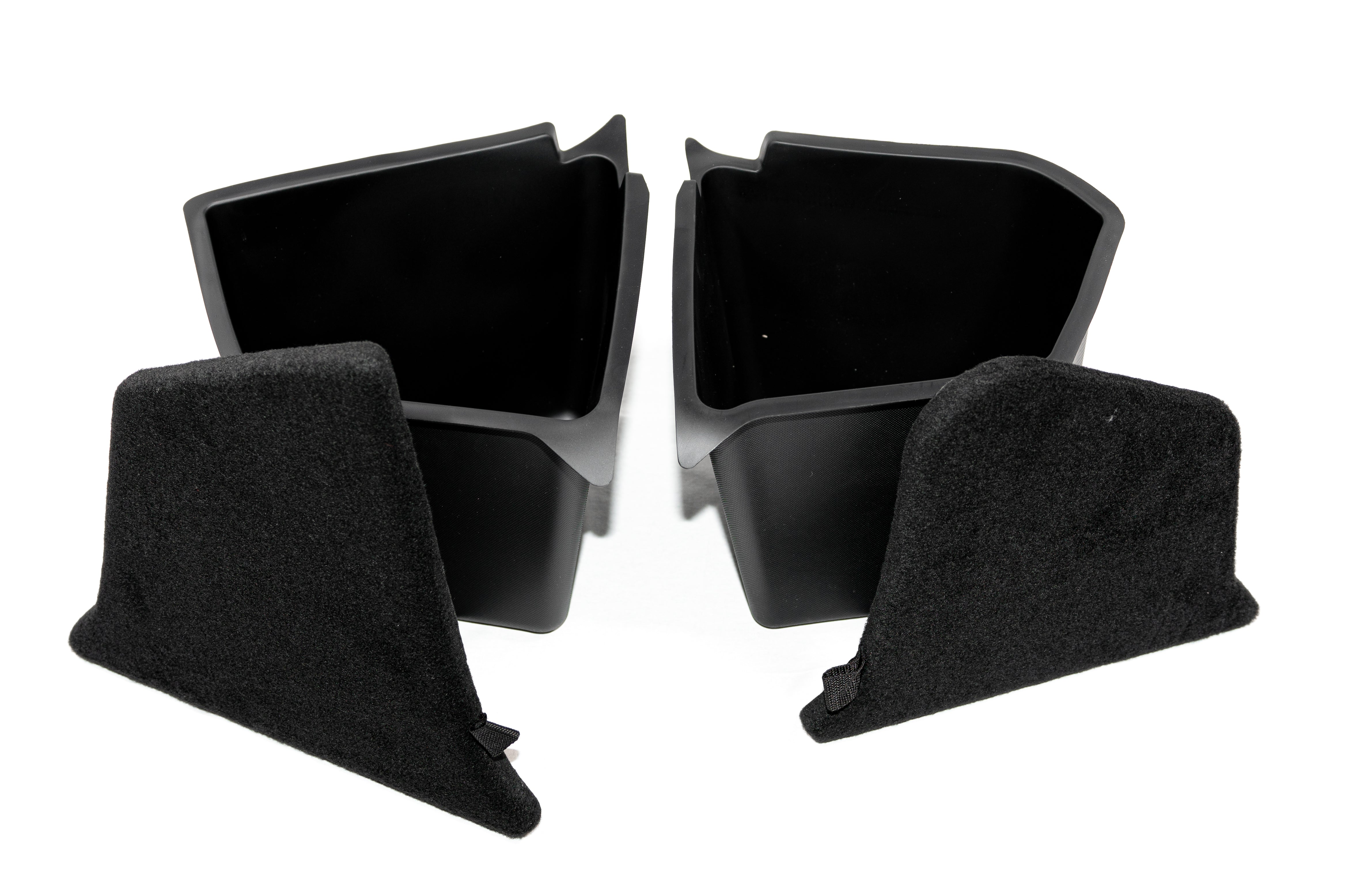 Tesla Model Y boot storage bins with fabric lids